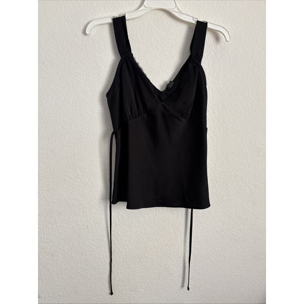 Women’s Small Wild Fable Black Satin Top NWT